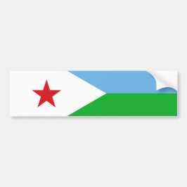 Flagge Dschibutis (Afrikanische Nation) Autoaufkleber
