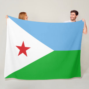 Flagge Dschibutis (Afrikanische Nation) Fleecedecke