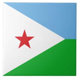 Flagge Dschibutis (Afrikanische Nation) Fliese