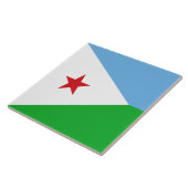Flagge Dschibutis (Afrikanische Nation) Fliese (Seite)