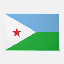 Flagge Dschibutis (Afrikanische Nation) Fußmatte