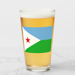 Flagge Dschibutis (Afrikanische Nation) Glas