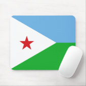 Flagge Dschibutis (Afrikanische Nation) Mousepad (Mit Mouse)