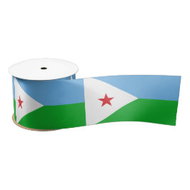 Flagge Dschibutis (Afrikanische Nation) Satinband