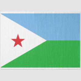 Flagge Dschibutis (Afrikanische Nation) Seidenpapier