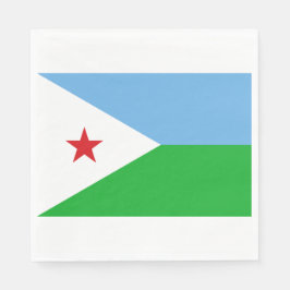 Flagge Dschibutis (Afrikanische Nation) Serviette