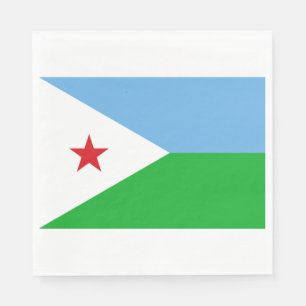 Flagge Dschibutis (Afrikanische Nation) Serviette