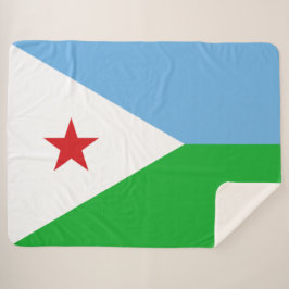 Flagge Dschibutis (Afrikanische Nation) Sherpadecke