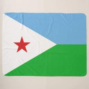 Flagge Dschibutis (Afrikanische Nation) Sherpadecke