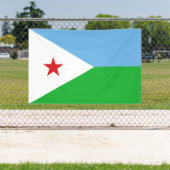 Flagge Dschibutis Banner (Insitu)