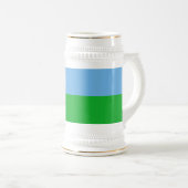 Flagge Dschibutis Bierglas (VorderseiteRechts)