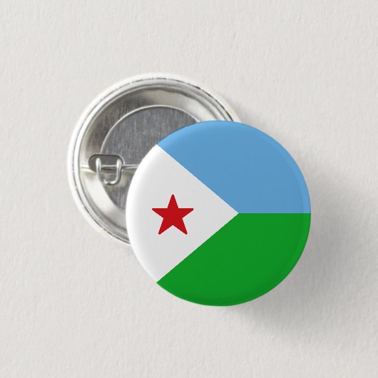 Flagge Dschibutis Button (Vorne & Hinten)