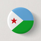 Flagge Dschibutis Button (Vorderseite)