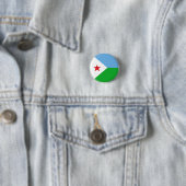 Flagge Dschibutis Button (Beispiel)