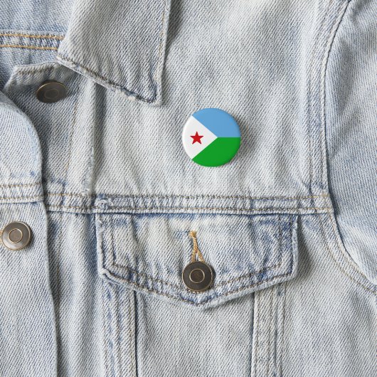 Flagge Dschibutis Button (Beispiel)