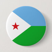 Flagge Dschibutis Button (Vorderseite)