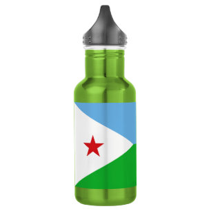Flagge Dschibutis Edelstahlflasche