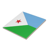 Flagge Dschibutis Fliese (Seite)