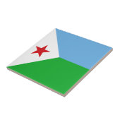 Flagge Dschibutis Fliese (Seite)