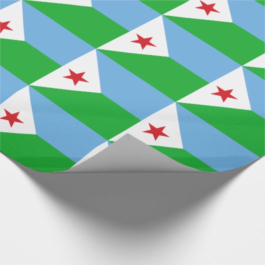 Flagge Dschibutis Geschenkpapier (Ecke)