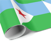 Flagge Dschibutis Geschenkpapier (Rolleneckpunkt)