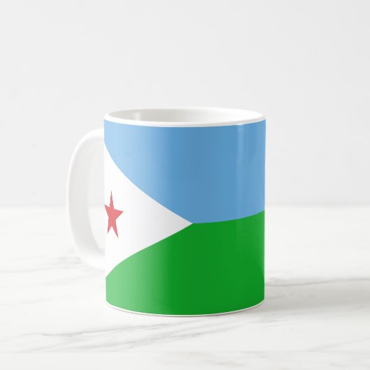 Flagge Dschibutis Kaffeetasse (Vorderseite Links)