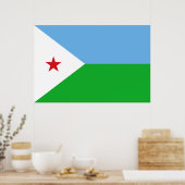 Flagge Dschibutis Poster (Küche)