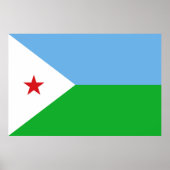 Flagge Dschibutis Poster (Vorne)