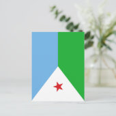 Flagge Dschibutis Postkarte (Stehend Vorderseite)