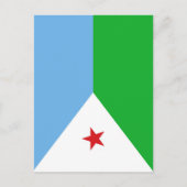 Flagge Dschibutis Postkarte (Vorderseite)