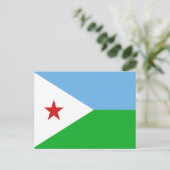 Flagge Dschibutis Postkarte (Stehend Vorderseite)