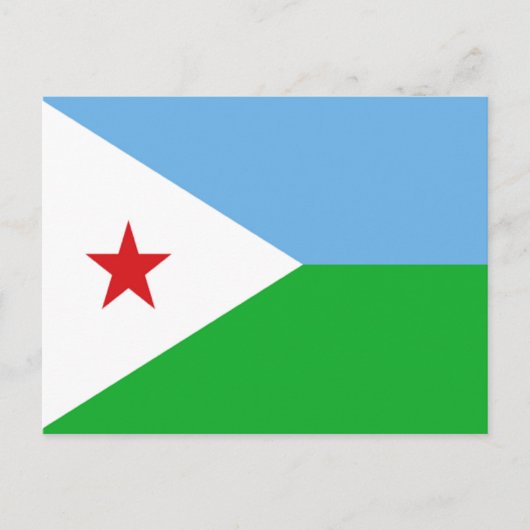Flagge Dschibutis Postkarte (Vorderseite)