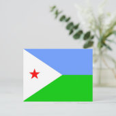 Flagge Dschibutis Postkarte (Stehend Vorderseite)