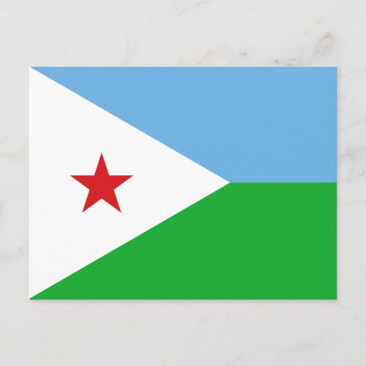 Flagge Dschibutis Postkarte (Vorderseite)