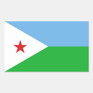 Flagge Dschibutis Rechteckiger Aufkleber