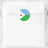 Flagge Dschibutis Runder Aufkleber (Tasche)