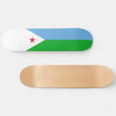 Flagge Dschibutis Skateboard (Horizontal)