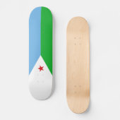 Flagge Dschibutis Skateboard (Vorderseite)