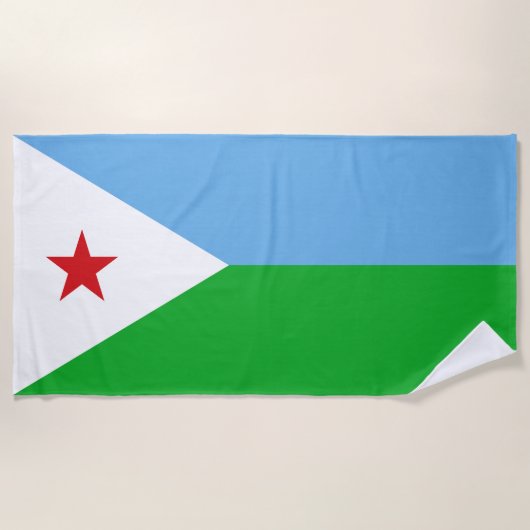 Flagge Dschibutis Strandtuch (Vorderseite)