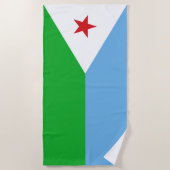 Flagge Dschibutis Strandtuch (Vorderseite)
