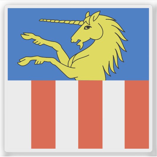 Flagge Dübendorf (Duebendorf), Schweiz Aufkleber (Vorderseite)