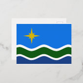 Flagge Duluth, Minnesota Folien Feiertagspostkarte (Vorderseite/Rückseite)