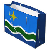 Flagge Duluth, Minnesota Große Geschenktüte (Rückseite Schrägansicht)