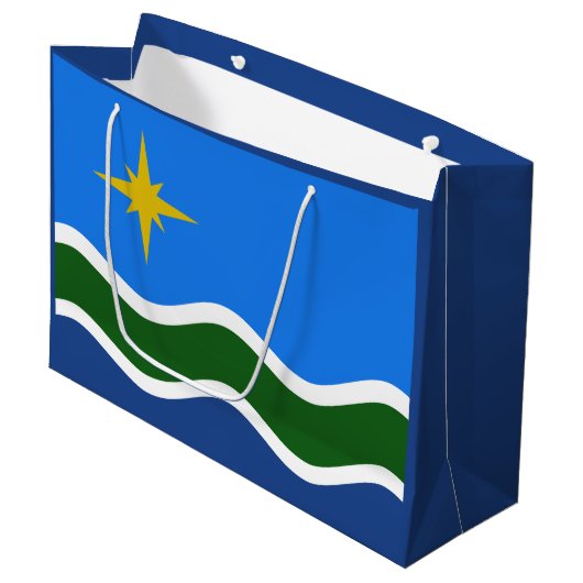 Flagge Duluth, Minnesota Große Geschenktüte (Vorderseite Schrägansicht)
