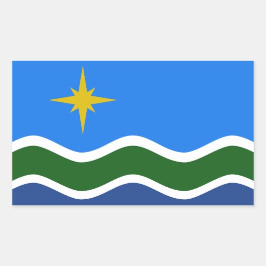 Flagge Duluth, Minnesota Rechteckiger Aufkleber (Vorderseite)
