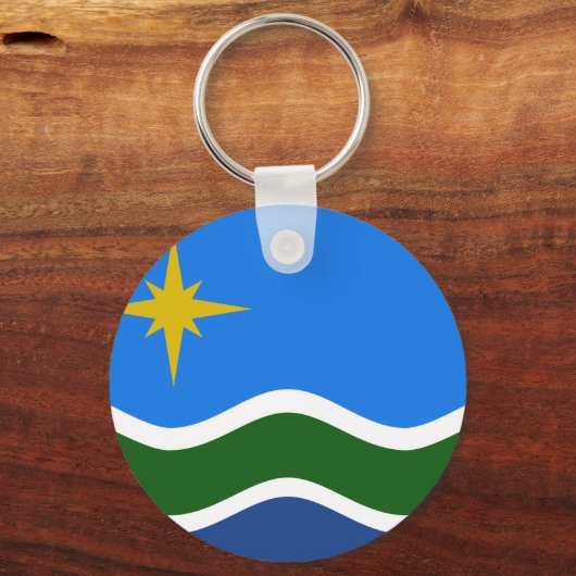 Flagge Duluth, Minnesota Schlüsselanhänger (Rückseite)