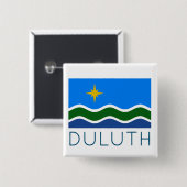 Flagge Duluth, MN Button (Vorne & Hinten)