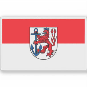 Flagge Düsseldorfs, Deutschland Aufkleber