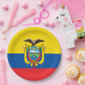Flagge: Ecuador Pappteller (Party)