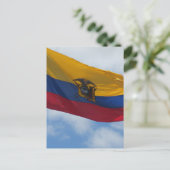 Flagge Ecuador Postkarte (Stehend Vorderseite)